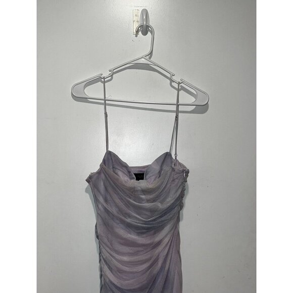 Zara Lavender Draped Spaghetti Straps  Women's Maxi Dress Size M - Picture 2 of 9